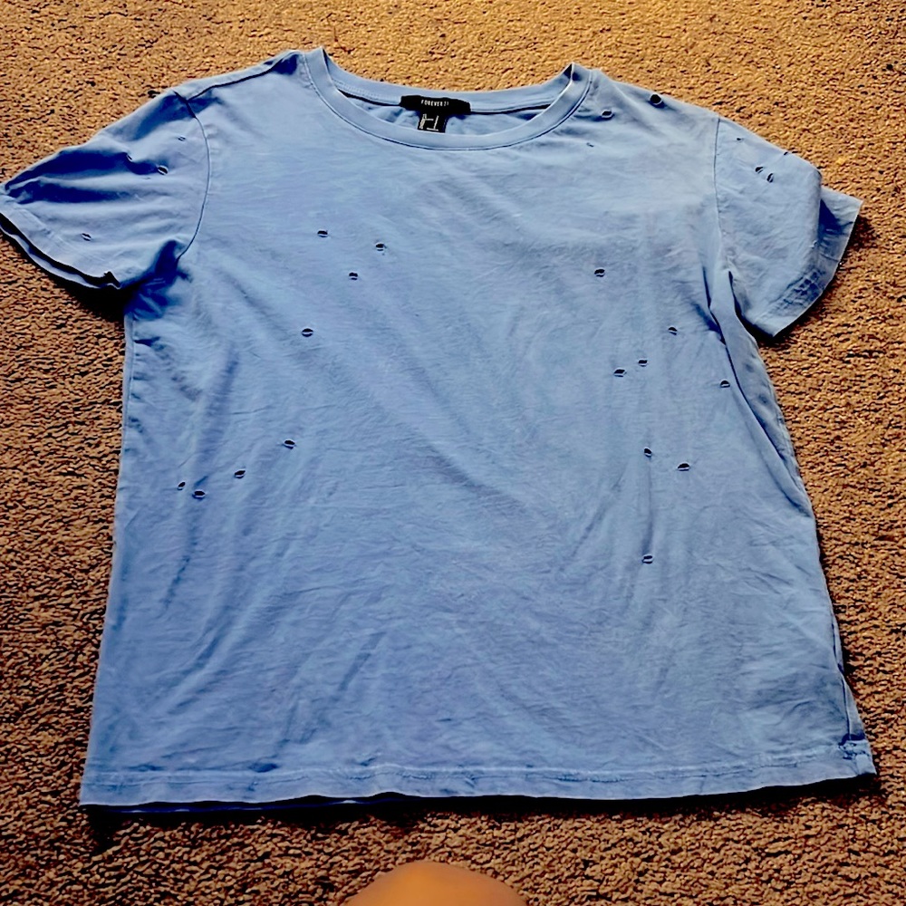 blue forever 21 shirt